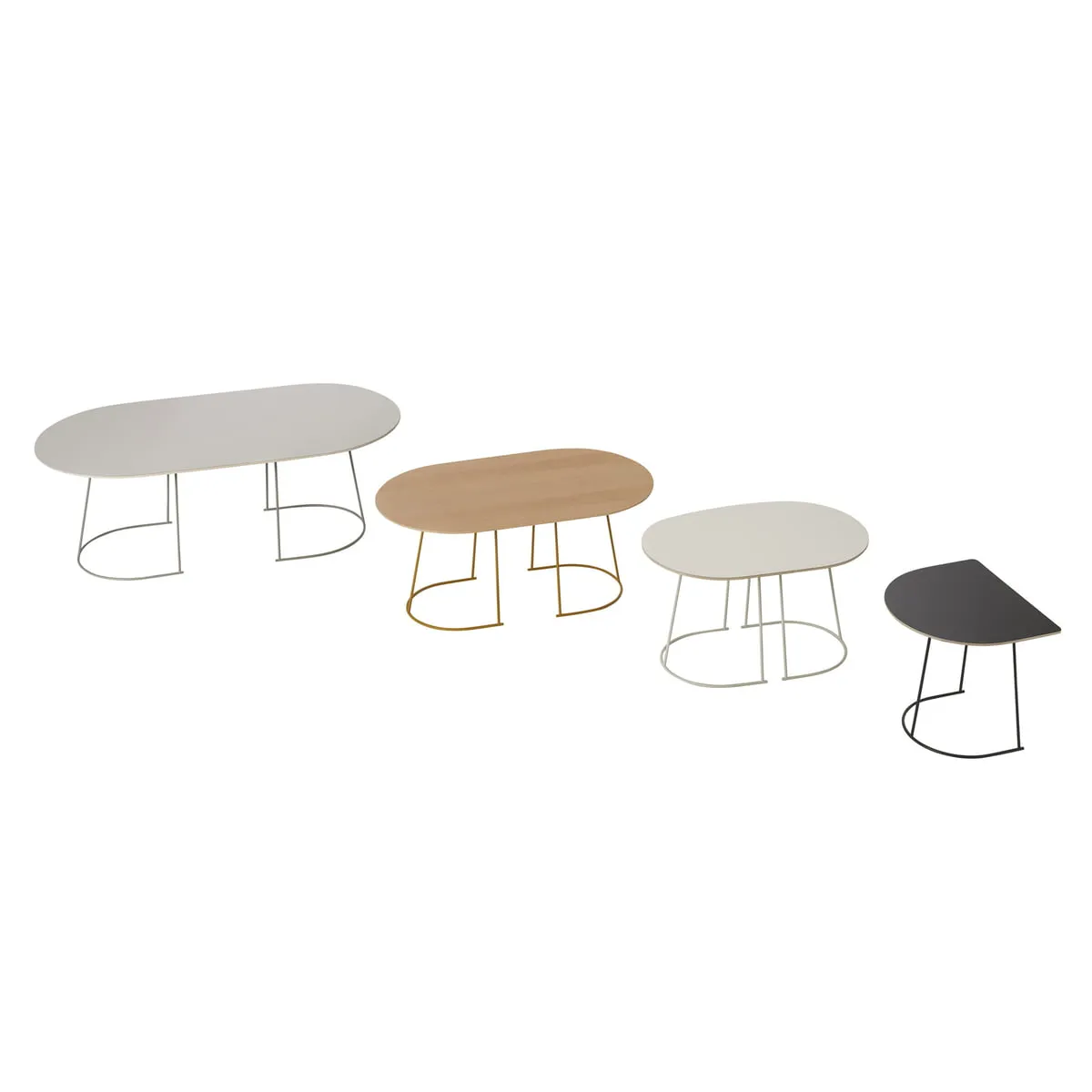 Airy Coffee Table, Half Size, Black