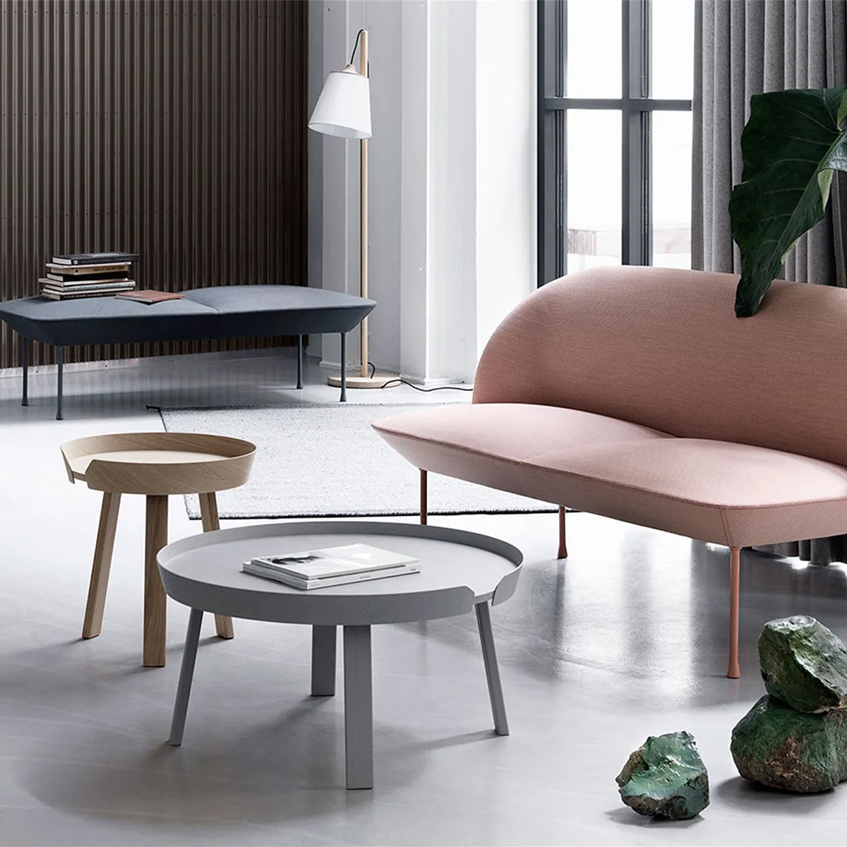 Around Coffee Table, Small, Dusty Green