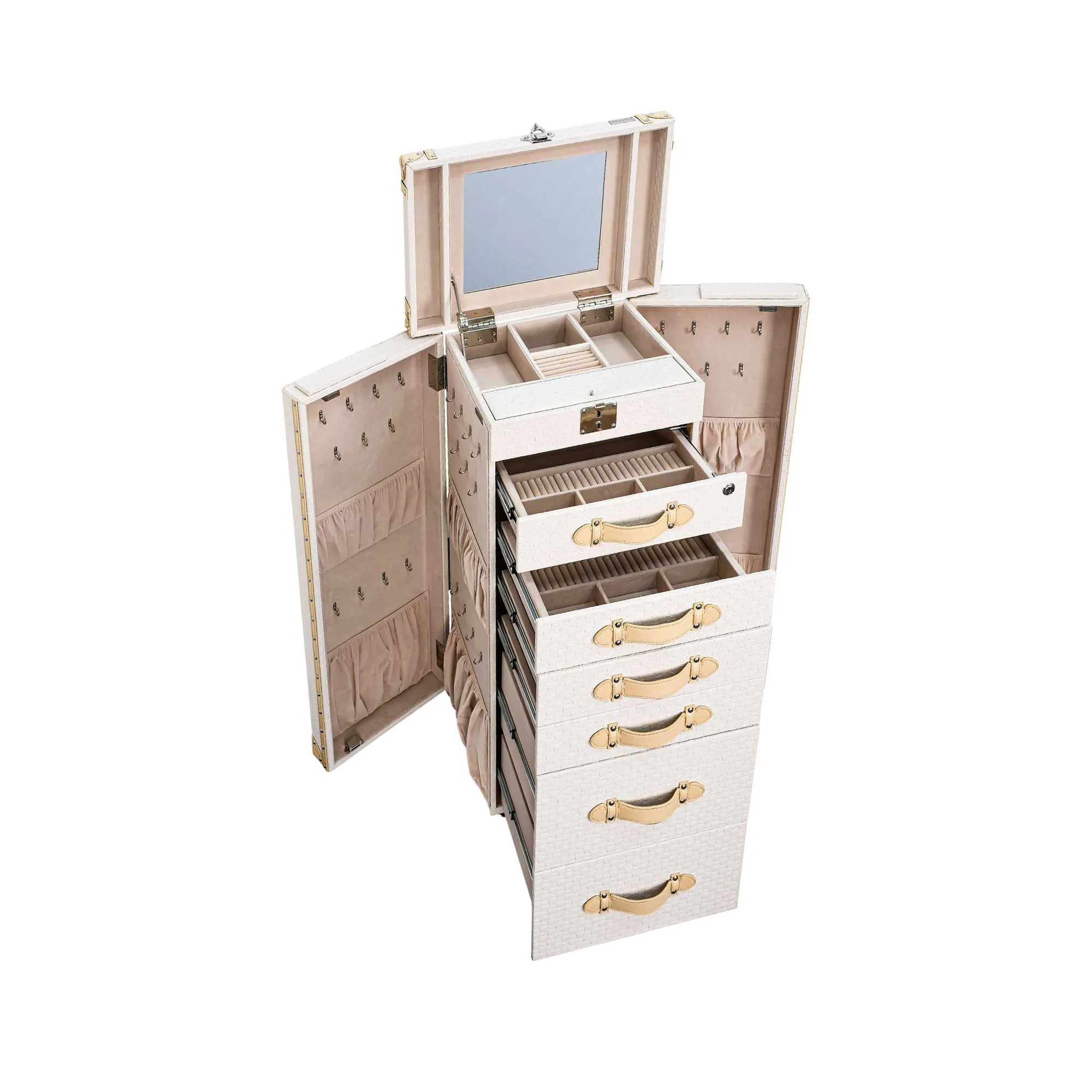 Artisan Jewelry Cabinet Knitted Cream