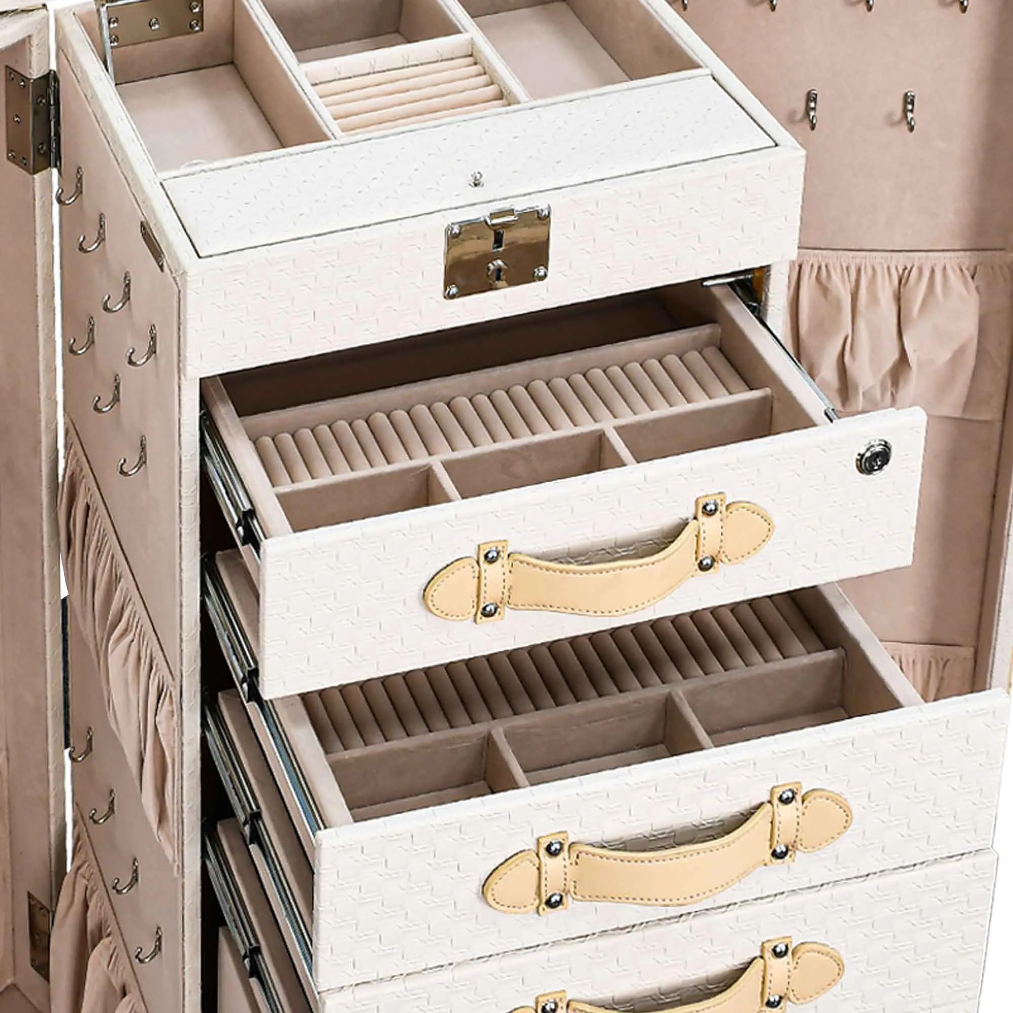 Artisan Jewelry Cabinet Knitted Cream