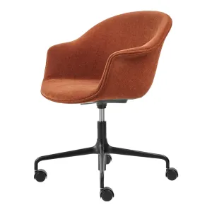 Bat Meeting Chair - 4-Star Base w/ Casters - Height Adjustable - Fully Upholstered