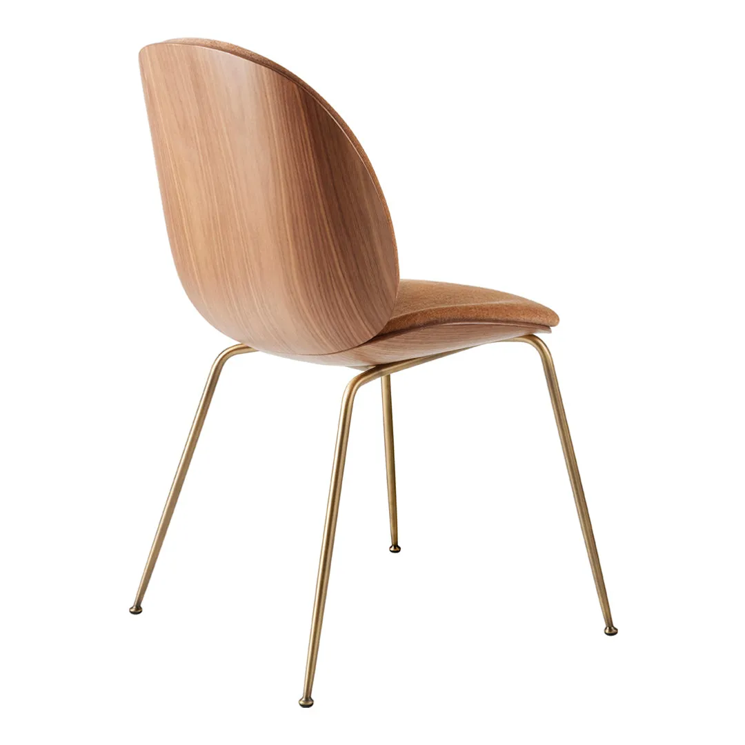Beetle Dining Chair - Front Upholstered - Conic Base - 3D Veneer Shell