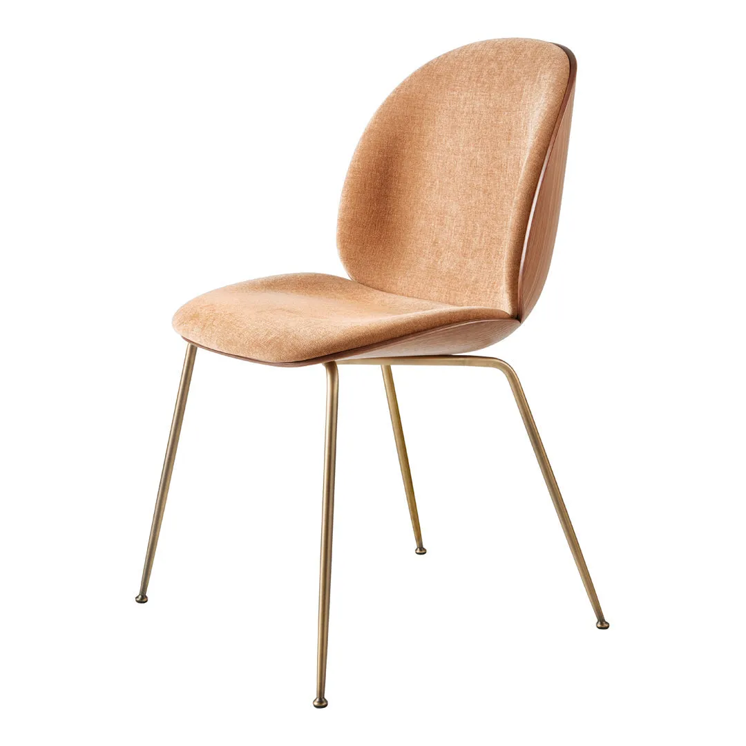 Beetle Dining Chair - Front Upholstered - Conic Base - 3D Veneer Shell