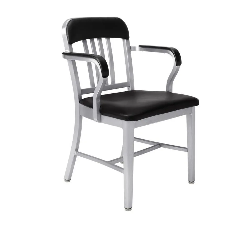 Emeco 1011 Navy Semi-Upholstered Armchair