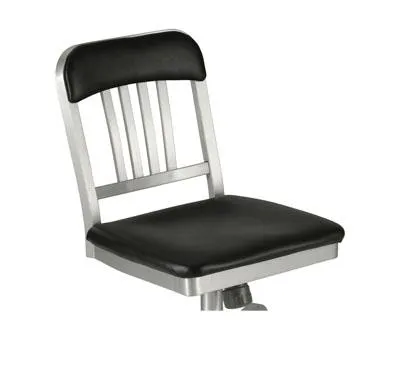 Emeco 1022 Navy Semi-Upholstered Swivel Side Chair