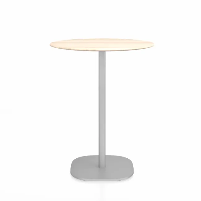 Emeco 2 Inch Flat Base Counter Height Table - Round Top