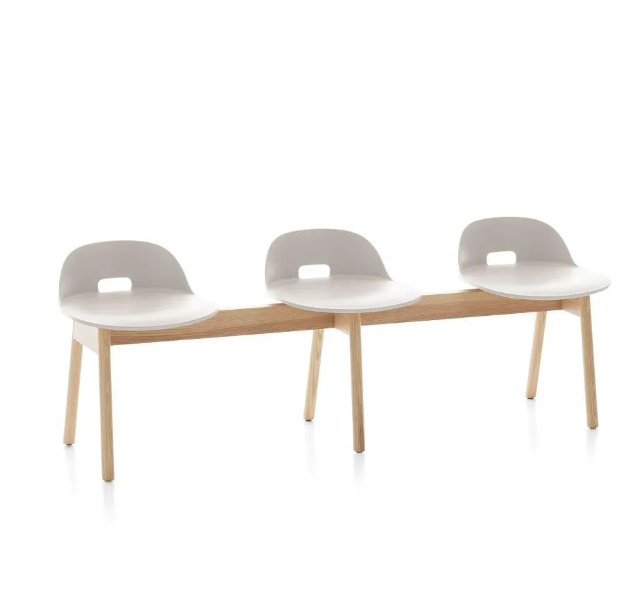 Emeco Alfi 3-Seat Low Back Bench