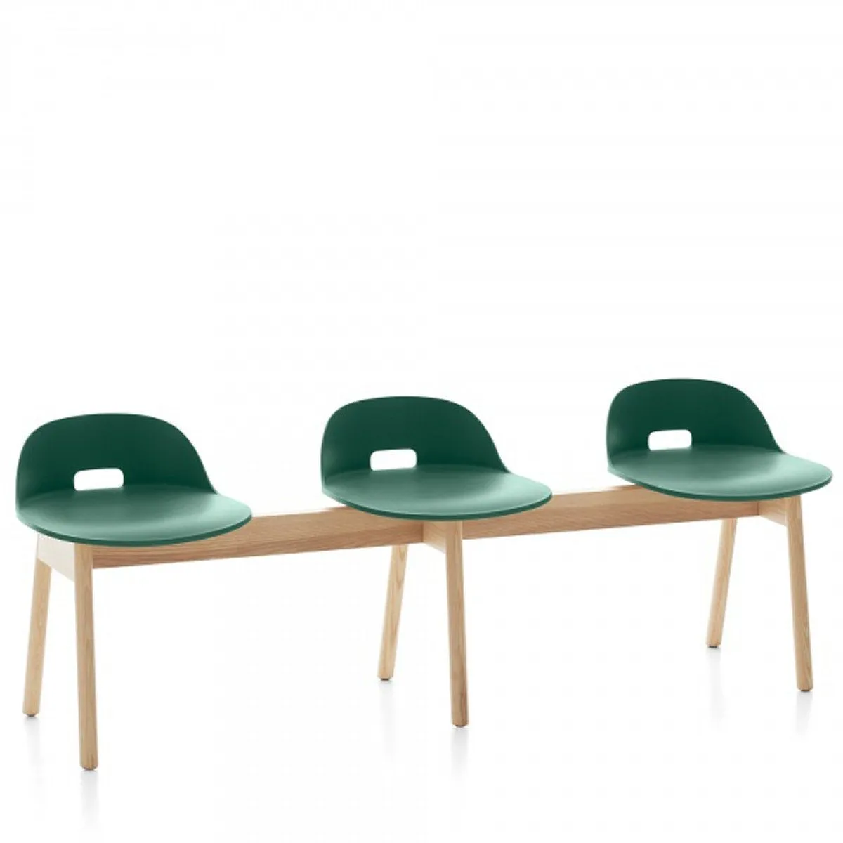 Emeco Alfi 3-Seat Low Back Bench