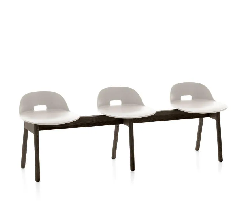 Emeco Alfi 3-Seat Low Back Bench