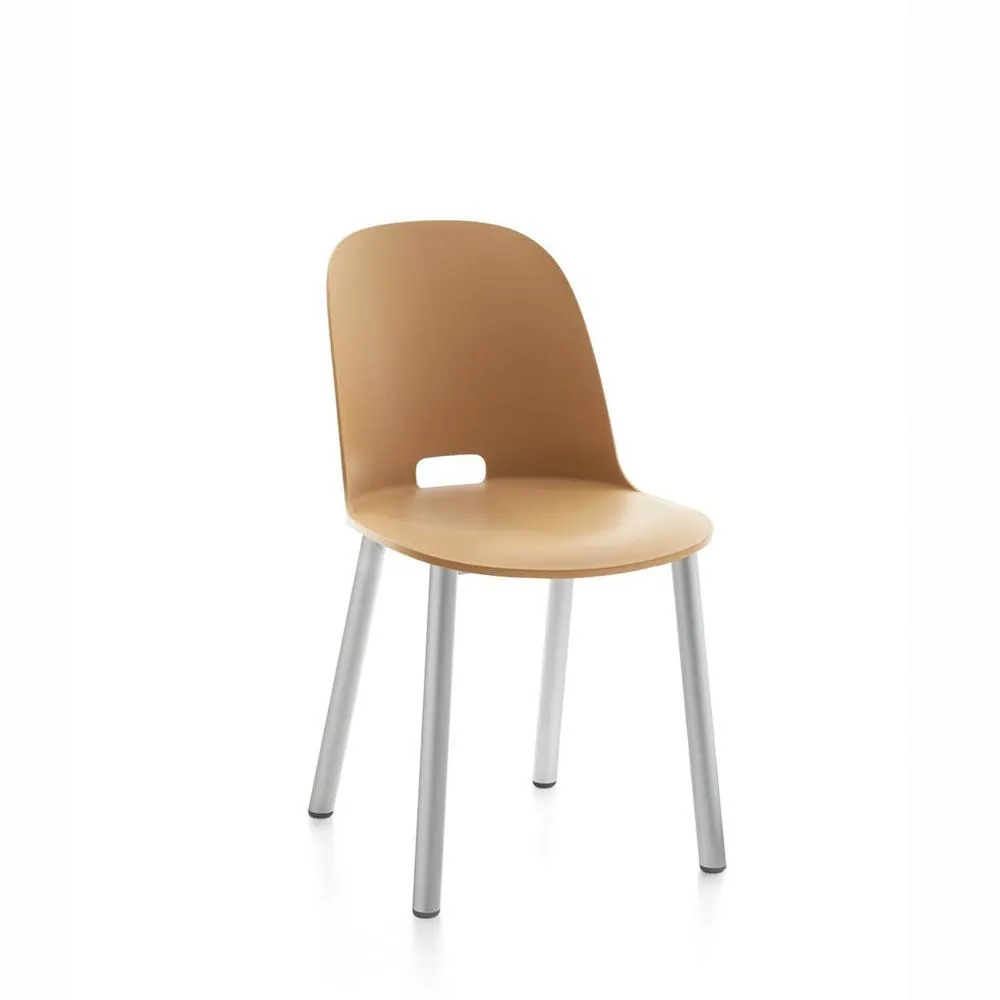 Emeco Alfi High Back Chair With Aluminum Base