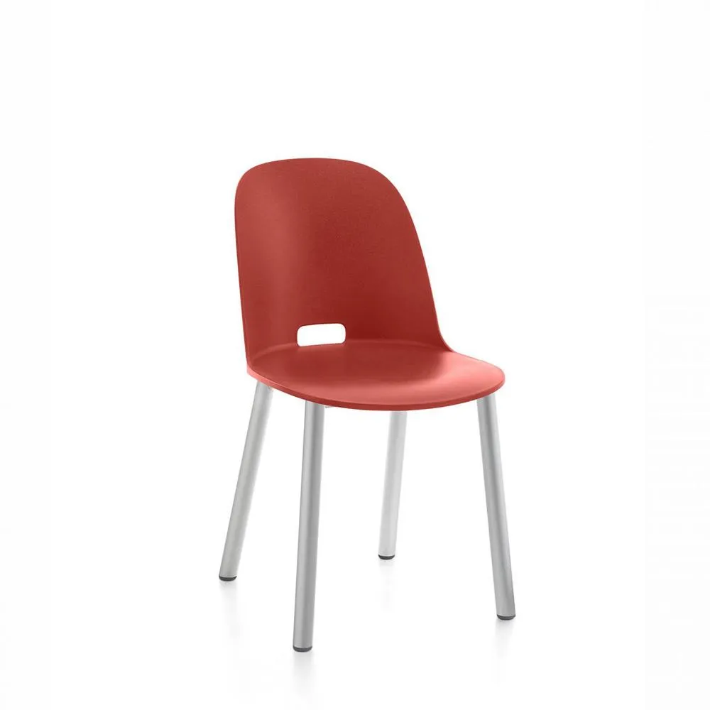 Emeco Alfi High Back Chair With Aluminum Base
