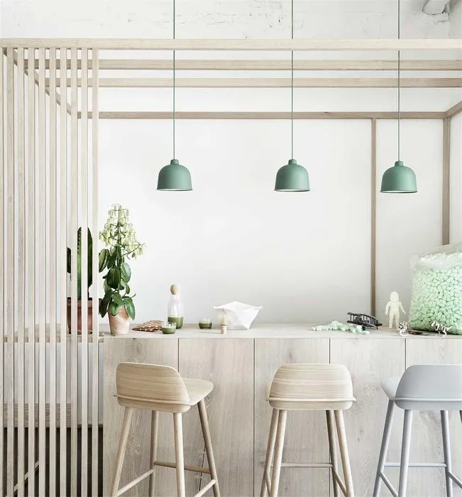 Grain Pendant Light, Dark Green