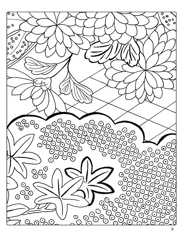 Japanese Decorative Designs Coloring Book