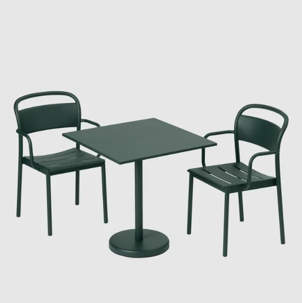 Linear Steel Arm Chairs, Grey
