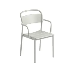 Linear Steel Arm Chairs, Grey