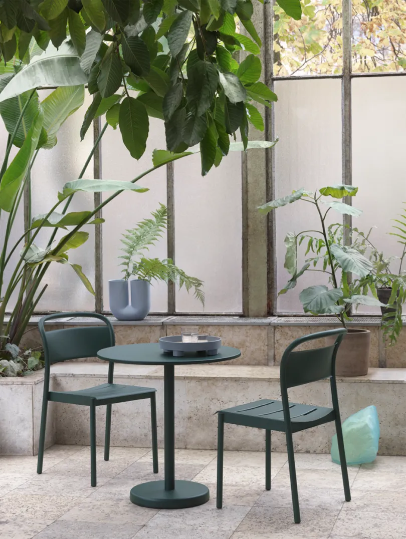 Linear Steel Arm Chairs, Off White