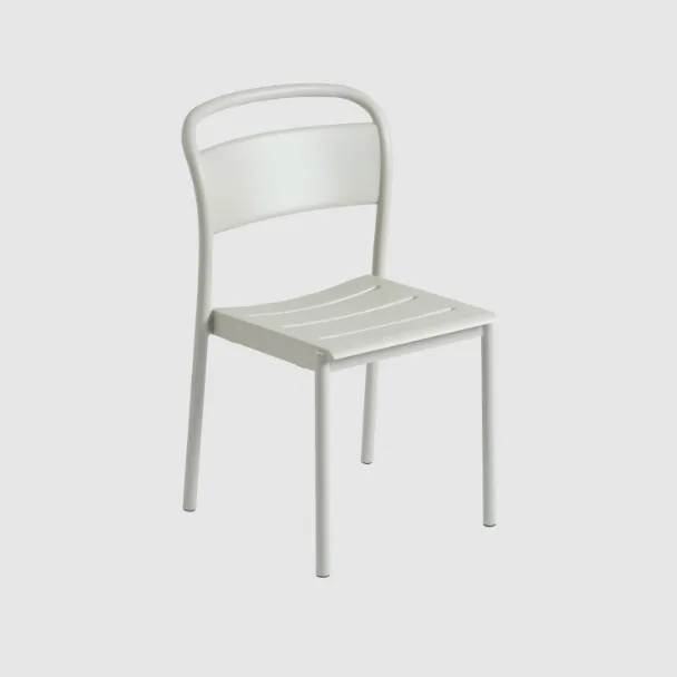 Linear Steel Side Chairs, Grey