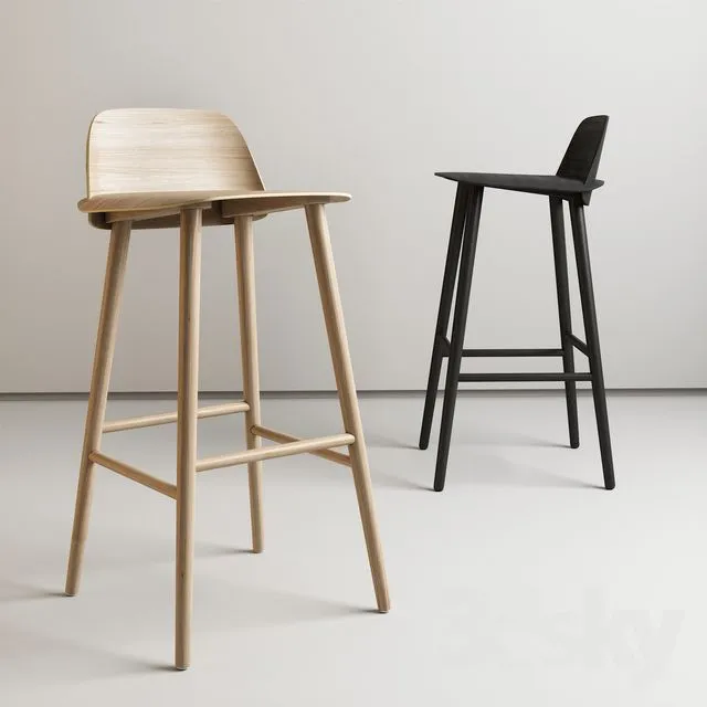 Nerd Stool, Natural Oak, 75cm