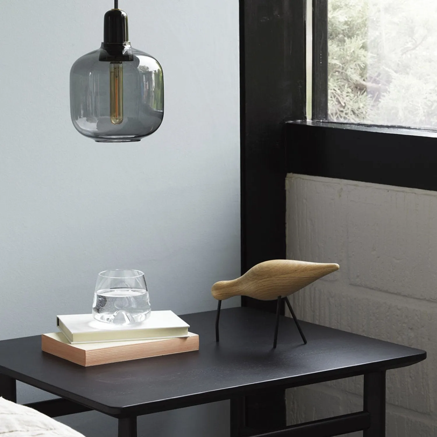 normann copenhagen | amp pendant lamp | smoke   black | small