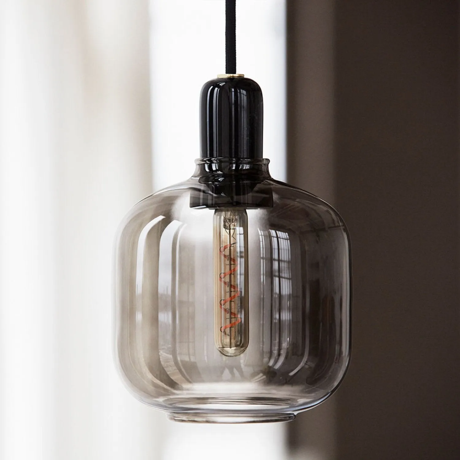 normann copenhagen | amp pendant lamp | smoke   black | small