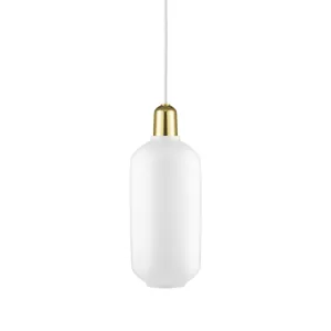 normann copenhagen | amp pendant lamp | white   brass | large