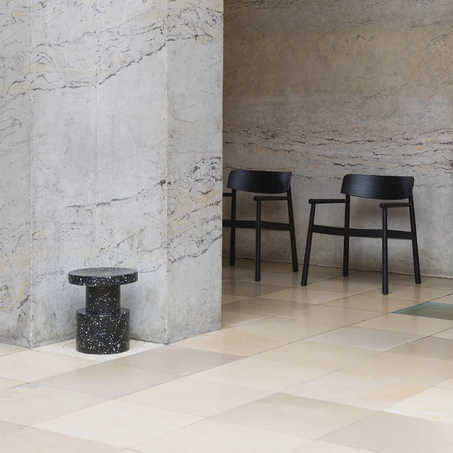 normann copenhagen | bit stool | black   multi
