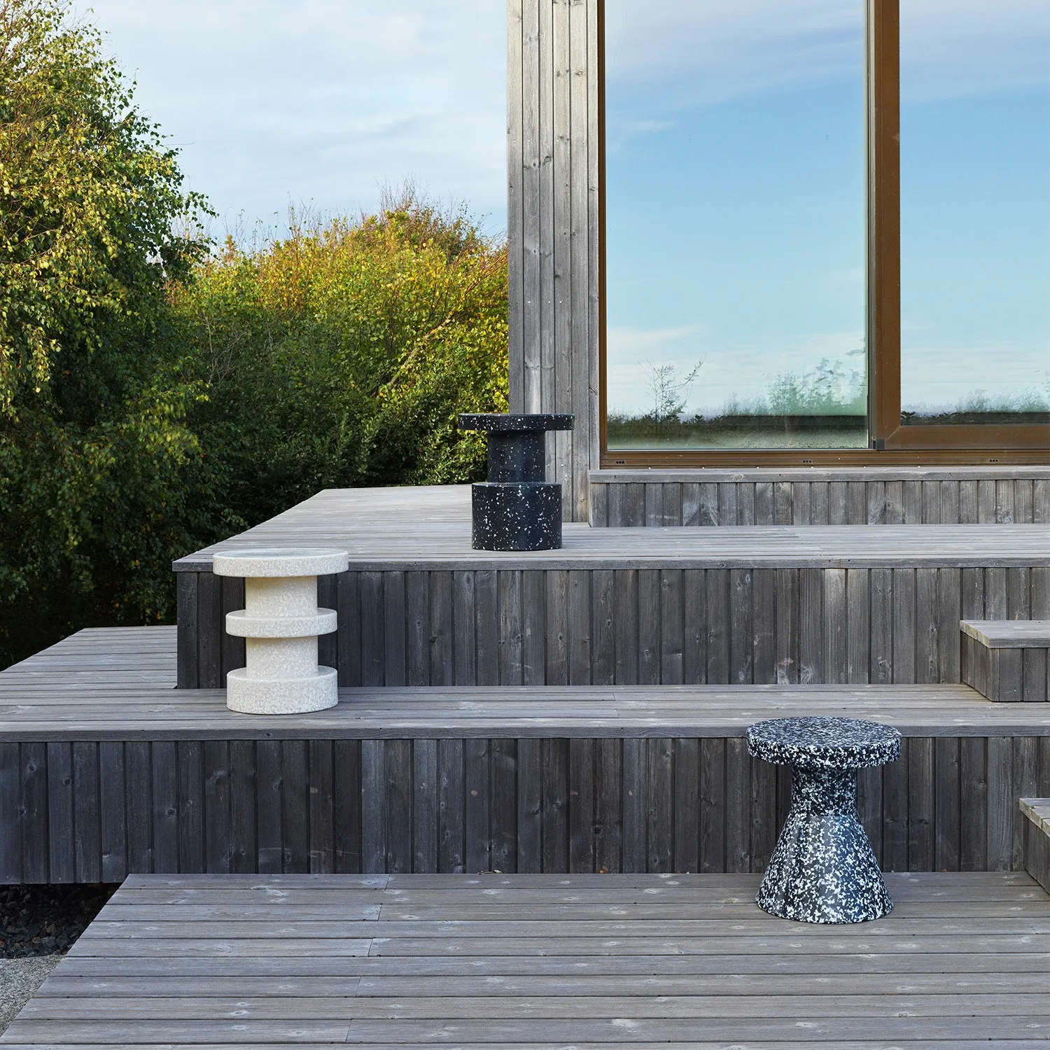 normann copenhagen | bit stool | black   multi