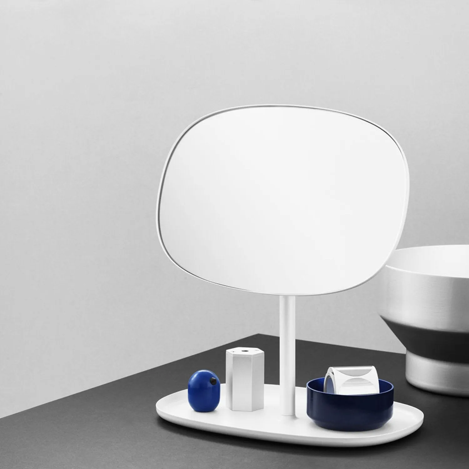 normann copenhagen | flip table mirror | white ~ DC