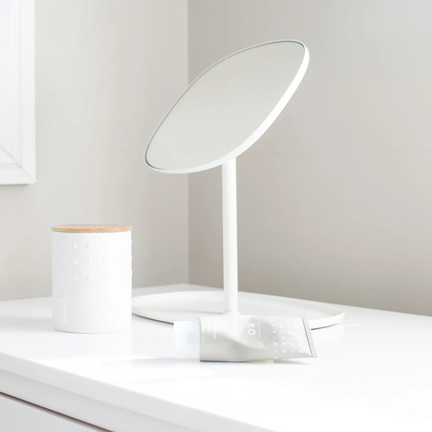 normann copenhagen | flip table mirror | white ~ DC