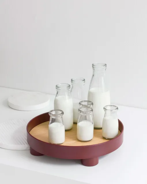 Platform Tray,  Dark Red