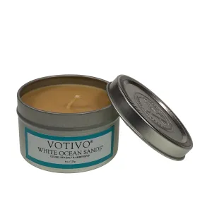 Votivo Travel Tin 4oz Candle - White Ocean Sands